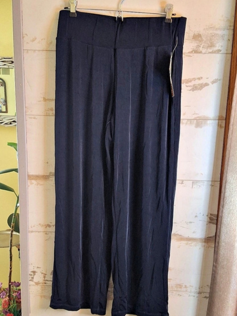 NWT  Coldwater Creek Wide Leg Pants in Blue Size Petite Medium $59.50